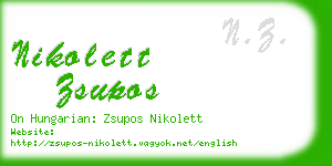 nikolett zsupos business card